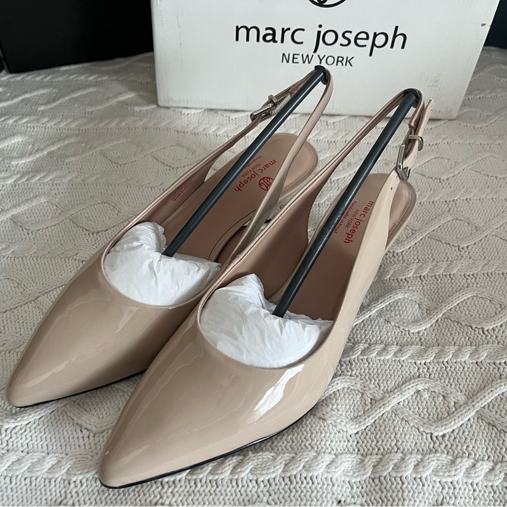Marc Joseph New York Beige Juliana Place Slingback Pumps Heels Women’s Size 9 - Picture 15 of 15